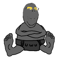 animated arm clothes crossed_arms diaper foot full_body glasses grey_skin hand leg piss poop poopjak sitting smile soot soot_colors soyjak soyjak_party stubble subvariant:wholesome_soyjak variant:gapejak // 400x400 // 116.5KB