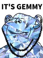 closed_mouth eyes_closed gem_skin gemmy smile text variant:impish_soyak_ears // 598x800 // 587.6KB