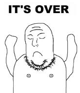 arms_up closed_mouth eyes_closed its_over nipple no_glasses stubble subvariant:flubbert text variant:norwegian white_background // 700x822 // 38.5KB