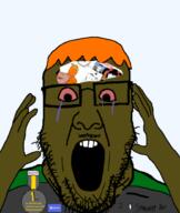 crying discord glasses orange_hair shemmy shemmycuck stubble subvariant:ppplier variant:markiplier_soyjak variant:ppp // 518x615 // 109.0KB