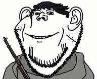 brunette_hair brunette_stubble closed_mouth clothes ear golden_kamuy hair ogata_hyakunosuke rifle variant:impish_soyak_ears // 800x653 // 233.7KB