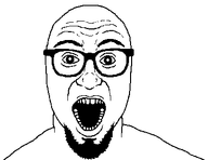 beard glasses goatee mouth no_background pupils soyjak transparent_background variant:unknown white_pupils // 379x292 // 10.4KB