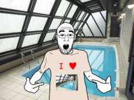 arm ass background clothes ear glasses hand heart i_heart_nigger i_love ias japan jav open_mouth pointing pool room stubble text tshirt variant:shirtjak // 2560x1920 // 2.9MB