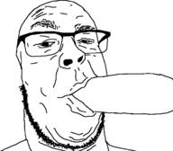 balding glasses soyjak stubble sucking template variant:suckinjak // 733x641 // 19.4KB