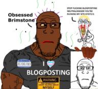 3soyjaks angry aryan bald black_skin blogposting blue_eyes bug cracked_teeth flag:transgender_pride_flag fly full_body glasses holding_object i_love i_trans_heart lipstick neutral nigger nosebleed obsessed_brimstone pronouns purple_hair retarded shitskin smell stubble subvariant:feralrage subvariant:neutralplier tranny unbothered variant:feraljak variant:markiplier_soyjak vein warning white_background yellow_hair yellow_sclera yellow_teeth // 375x343 // 145.5KB
