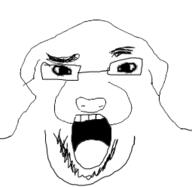 brimstone coal dog dog_ear glasses nas not_a_soyjak open_mouth stubble vantablack // 255x248 // 15.2KB