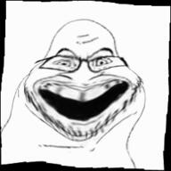 deformed glasses meta:low_resolution open_mouth smile soyjak stubble variant:feraljak // 255x255 // 49.2KB