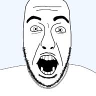 alternate excited open_mouth soyjak stubble template variant:cobson // 800x800 // 18.3KB