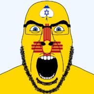 angry beard blue_eyes facial_mark flag flag:israel flag:new_mexico forehead_mark glasses hair israel looking_at_you new_mexico open_mouth queen_of_spades soyjak spade star_of_david state stubble subvariant:cobson_front2 subvariant:spadeson thick_eyebrows united_states variant:cobson // 800x800 // 38.3KB