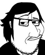 closed_mouth clothes ear glasses hair incredibox raised_eyebrow soyjak stubble variant:smugjak // 659x805 // 16.1KB