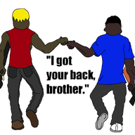 2soyjaks ak-47 arm artist:dap_chhuon back black_skin brown_skin clothes fist foot full_body glasses gun hand holding_gun holding_object i_got_your_back_brother jake leg nate quote rifle subvariant:hunky_twink_sex_machine subvariant:jartycuck subvariant:patrick text variant:alicia variant:chudjak white_background yellow_hair // 900x900 // 51.7KB