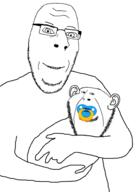 arm baby ear glasses hand holding_object merge pacifier smile soyjak stubble subvariant:impson subvariant:nucob variant:cobson variant:impish_soyak_ears // 1840x2575 // 545.5KB