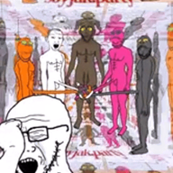 animated buff crying doll_(user) froot glasses kuz penis root soot soot_colors soyjak soyjak_party variant:carterjak variant:gapejak variant:kuzjak variant:nojak variant:soyak // 470x480 // 2.5MB