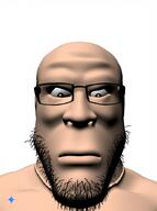 3d ai_generated glasses stubble subvariant:neutralplier variant:markiplier_soyjak white_background white_skin // 765x1024 // 88.8KB