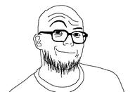 anthony_fantano beard clothes ear glasses smile smug soyjak variant:unknown // 640x438 // 10.8KB