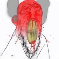 angry blood bloodshot_eyes clenched_teeth cracked_teeth ear fume glasses meta:low_resolution nosebleed rage red_eyes red_face soyjak stretched_mouth stubble subvariant:feralrage variant:feraljak vein yellow_teeth // 320x320 // 98.7KB