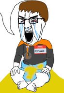 award baby boorucuck brown_hair chud1 chud_(boorufag) chud_(soybooru) chudfaggot crying dan pissbaby seething soybooru speech_bubble variant:chudjak // 600x870 // 170.2KB