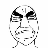 angry glasses hair looking_at_you soyjak subvariant:chudjak_front subvariant:dean thick_eyebrows variant:chudjak // 1200x1200 // 90.9KB