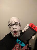 cosplay glasses glove internet_is_leaking irl makeup nintendo nintendo_switch open_mouth video_game // 1152x1536 // 118.7KB