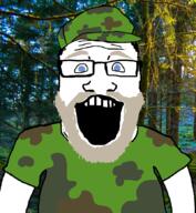 beard blond blue_eyes happy nature norway soyjak subvariant:science_lover teeth varg varg_vikernes variant:markiplier_soyjak // 800x867 // 752.2KB