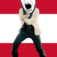angry animated austria country dance flag full_body gangnam_style glasses irl meta:tagme open_mouth soyjak stubble variant:cobson // 300x460 // 503.2KB