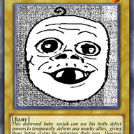 2021 baby card deformed hair mustache soyjak subvariant:jacobson text variant:a24_slowburn_soyjak yugioh // 419x610 // 301.6KB