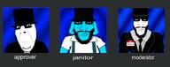 beard blue_eyes blue_skin evolution glasses janny looking_at_you magnus_(user) meta:namefags moderator name_tag stubble subvariant:science_lover text variant:cobson variant:markiplier_soyjak // 1200x474 // 237.2KB