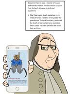 ack balding benjamin_franklin brap fart finger fingernail green_eyes grey_hair gynaecomastia hanging history holding_phone in_loving_memory_of_(namefag) man_tits phone smug soybooru sweating variant:bernd variant:smugjak // 2304x3072 // 1.3MB