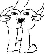 anus arm ass leg nsfw open_mouth soyjak stubble variant:soyak // 384x476 // 21.0KB