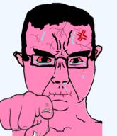 angry animated blush crying explosion hand pink_skin pointing pointing_at_viewer red_skin seething variant:chudjak // 510x593 // 706.8KB
