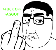 arrow black_hair closed_mouth eyebrows glasses hair meta:variant_get middle_finger serious subvariant:smugchud text variant:smugjak // 859x772 // 10.1KB