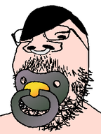 babyjak beard binky dark_hair glasses goth hair nose_piercing pacifier stubble variant:gapejak white_background white_skin // 250x333 // 16.5KB