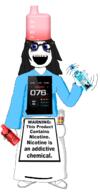 glasses hand nicotine skirt smile vape variant:soytan white_background white_skin // 1343x2568 // 654.1KB