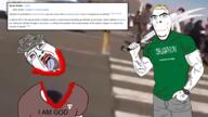 Saudi aryan atheism atheism_(reddit) beheaded beheading blush buff clothes crying cuck cuckhold_(reddit) darwin explosion fedora feminism feminist flag flag:progress_pride_flag flag:saudi_arabia glasses hair holding_object holding_sword lgbt liberal mustache open_mouth progress_pride_flag red_eyes red_shirt reddit religion rope saudi_arabian science soyjak stubble sword teeth text tongue transparent_background tshirt twitter ukraine variant:bernd variant:cobson vein watch weapon yellow_hair yellow_teeth // 1920x1080 // 1.2MB
