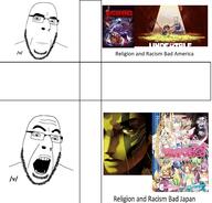 frown glasses looking_at_you megami_tensei monster_girl_quest open_mouth place_japan shin_megami_tensei soyjak stubble text the_binding_of_isaac thing_japanese undertale v_(4chan) variant:cobson video_game // 1920x1836 // 482.1KB