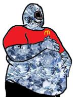 amerimutt closed_eyes clothes diamond gem gem_skin mcdonalds mutt nikocado_avocado open_mouth red_shirt stubble // 328x438 // 186.5KB