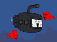 animal bald crying fish glasses hand hands_up open_mouth smug stubble submarine subvariant:soyak_(smug) subvariant:waow underwater variant:soyak water // 949x699 // 162.8KB