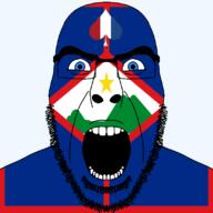 angry bbc beard country facial_mark flag flag:netherlands flag:sint_eustatius forehead_mark glasses looking_at_you netherlands open_mouth queen_of_spades sint_eustatius soyjak spade star_(symbol) stubble subvariant:cobson_front2 thick_eyebrows transparent transparent_background variant:cobson white_eyes // 800x800 // 52.9KB