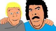 2soyjaks Daryl_hall blond friendship glasses hair hall_and_oates hand happy john_oates looking_at_you music mustache no_more_brother_wars smile soyjak stubble tan_skin variant:cobson variant:feraljak // 1920x1080 // 56.5KB
