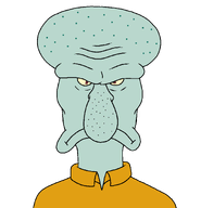 angry bald big_brain blue_skin collared_shirt long_nose looking_at_you neck orange_shirt squidward subvariant:scary_slendertrevor transparent_background variant:disgusting_trevorcreature wrinkles // 1606x1666 // 34.1KB