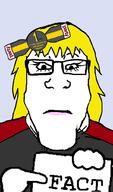 badge fact female femjak glasses hair hair_ribbon kate kate_hikes ribbon subvariant:female_markiplier subvariant:neutralplier variant:markiplier_soyjak yellow_hair // 601x1018 // 107.8KB