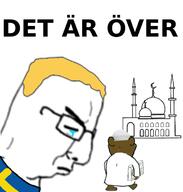 2soyjaks back brown_skin closed_eyes closed_mouth clothes crying frown glasses islam its_over kufi mosque quran sad side_profile sweden sweden_yes swedish_text text variant:chudjak variant:impish_soyak_ears yellow_hair // 659x692 // 103.3KB