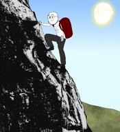 2soyjaks adventure backpack buff climbing clothes glove ground mountain no_shirt shoe sky sun variant:weirdpenis white_skin // 1925x2117 // 947.9KB