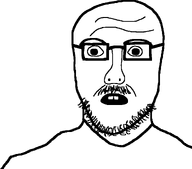 gaping_mouth glasses oc stubble teeths variant:virginjak // 1130x997 // 21.4KB