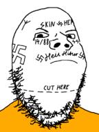 1488 angry closed_mouth clothes nazism prisoner racism skinhead soyjak stubble swastika tattoo text variant:gapejak // 600x800 // 31.2KB
