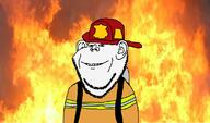 clothes ear fire firefighter hat helmet smile soyjak stubble variant:impish_soyak_ears // 1143x675 // 1.1MB