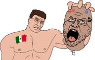 castizo chicano flag flag:mexico holding_object holding_severed_head maga mexican-american mexican_flag mexico muscular_male subvariant:kratos_chudjak trump_(soyjak_party) trump_supporter variant:chudjak variant:cobson // 1713x1080 // 403.5KB