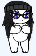 animal blue_eyes blush bury_pink_gril glasses hair s4s_(4chan) smile standing variant:soytan // 193x300 // 9.4KB