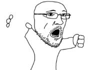 arm glasses hand open_mouth soyjak stubble variant:unknown // 881x644 // 31.3KB