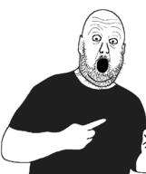 arm clothes hand open_mouth soyjak stubble tshirt variant:unknown // 568x676 // 12.7KB